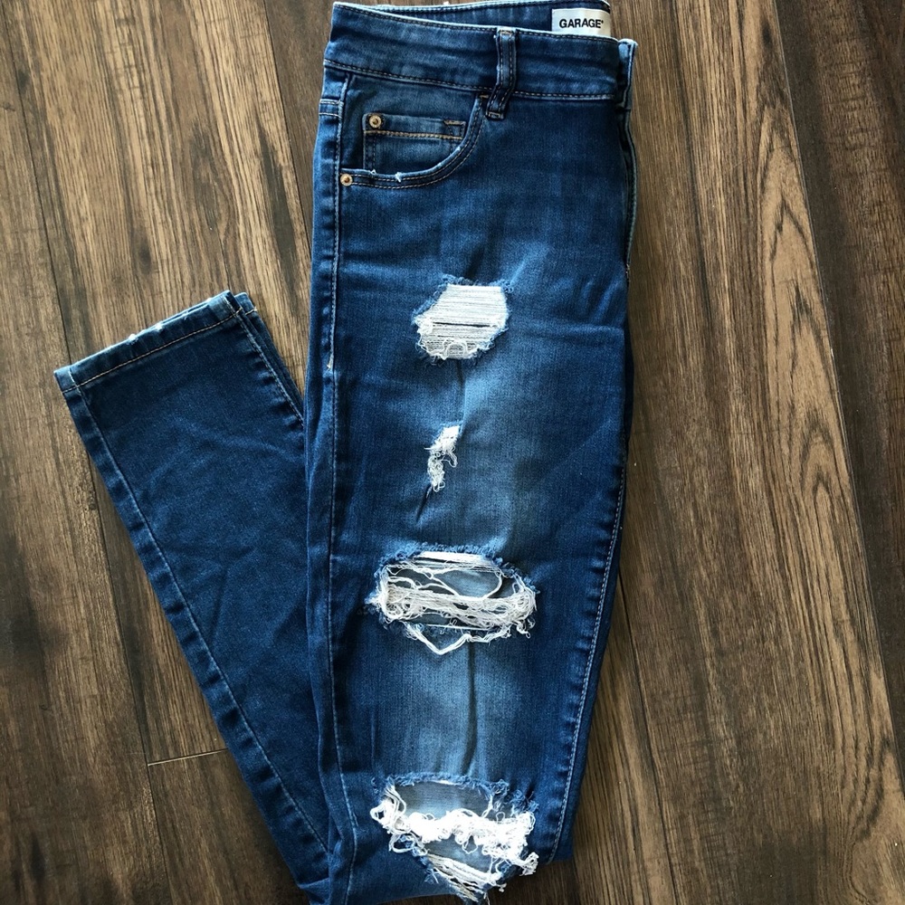 Garage High Waisted Ripped Jeans - Picture 2 of 10